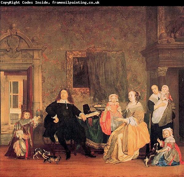 Gabriel Metsu The family of Jan Jacobsz Hinlopen just before the youngest and his wife Leonora Huydecoper van Maarsseveen died